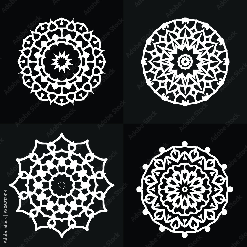 Set mandala design collection. Set mandala design collection.