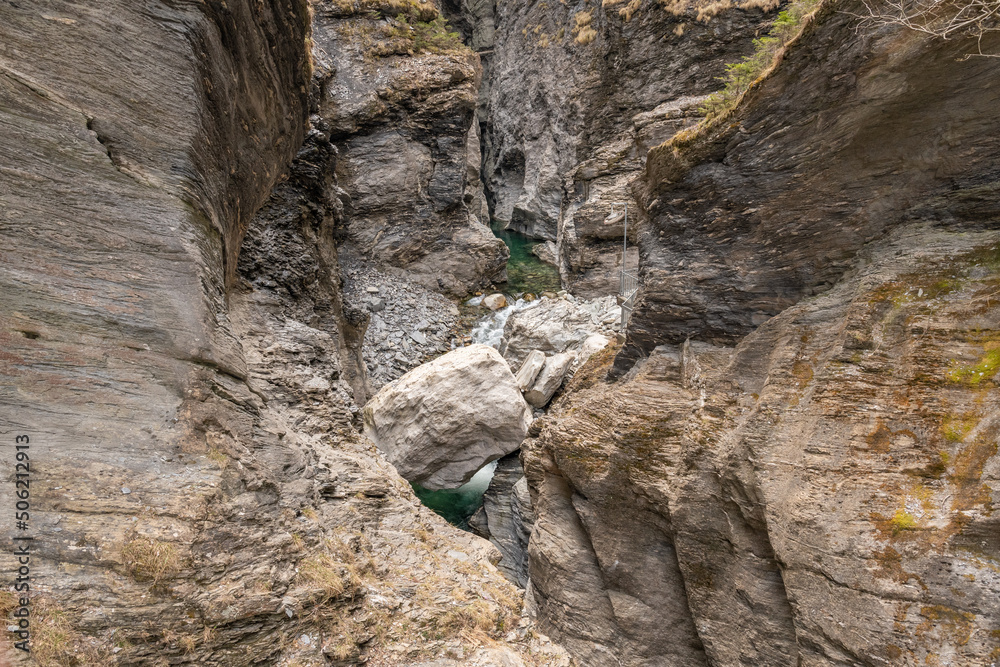 Fototapeta premium Incredible Viamala canyon in Grison in Switzerland
