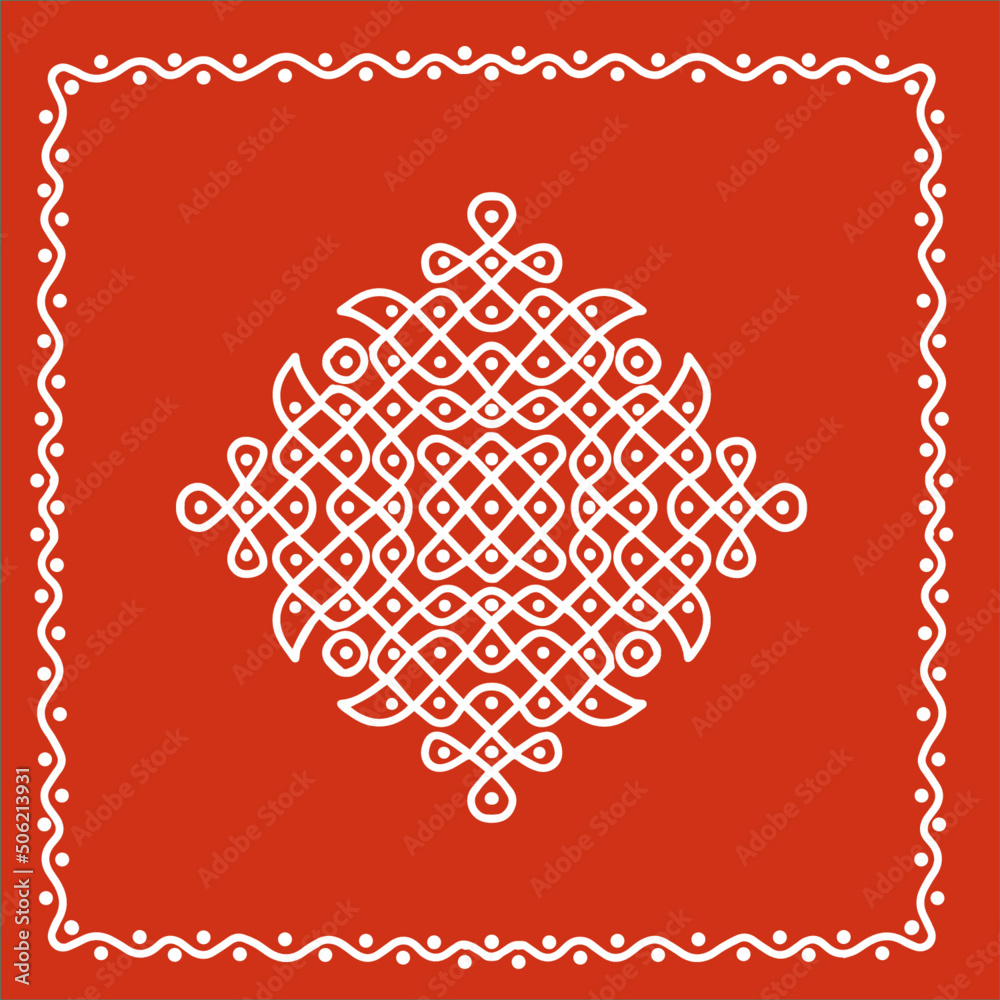 Nelli Kolam with Border Nelli Kolam with Border
