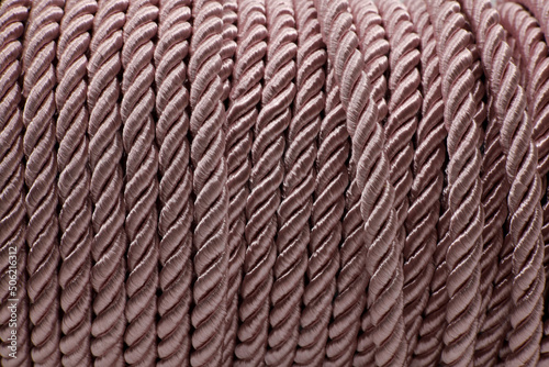 close-up texture of purple ropes 