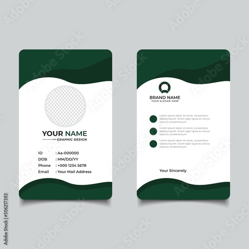 Modern and Clean Business id Card Template Design