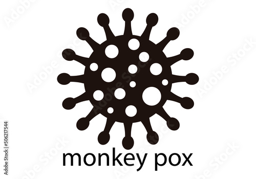 Fondo de virus negro de vieruela del mono en pandemia.