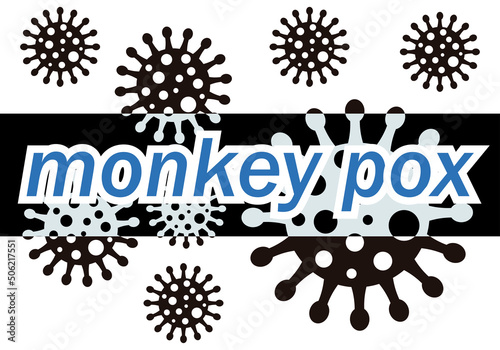 Fondo de virus negro de vieruela del mono en pandemia.