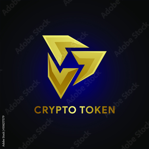 Crypto digital token logo vector design