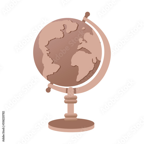 set globe knowledge studying education world map