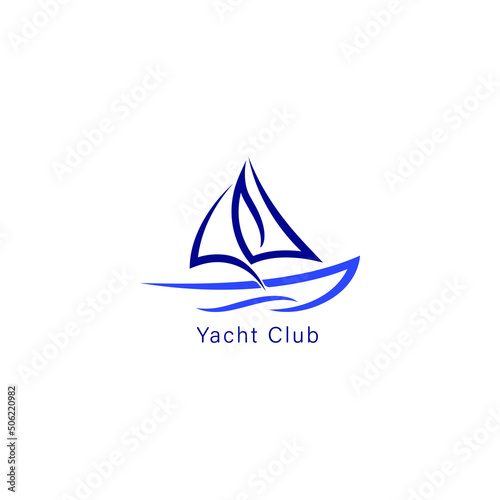 A simple logo Yacht Club for your company