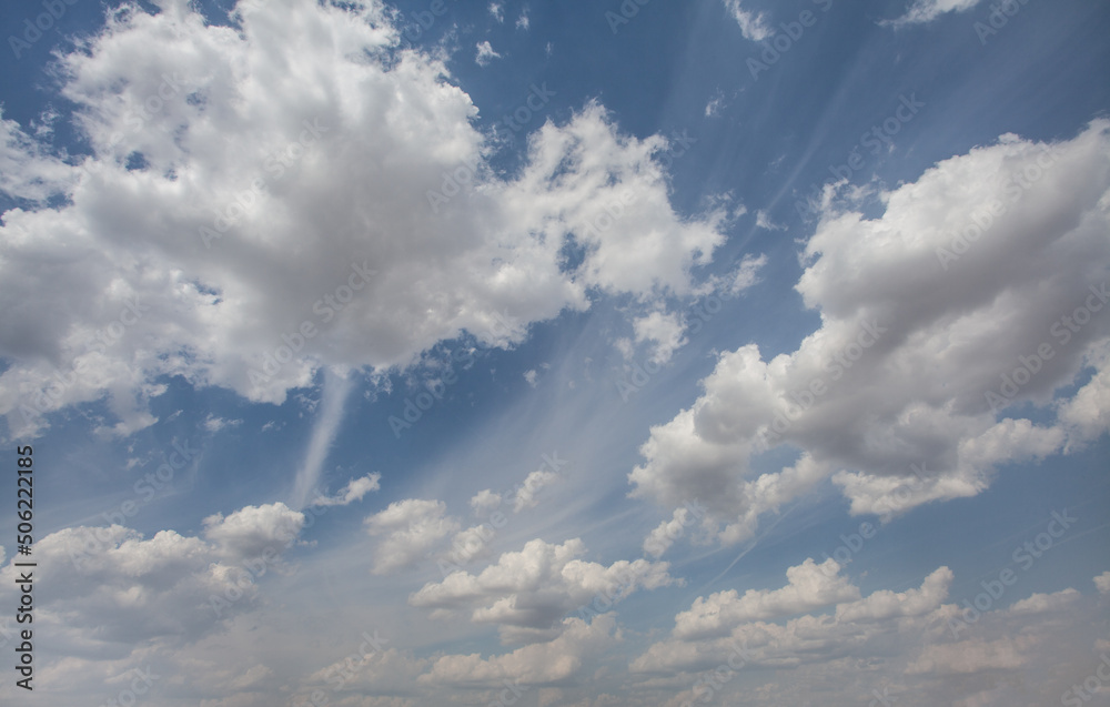 Sky clouds landscape. White clouds on day sky Sky clouds landscape. White clouds on day sky