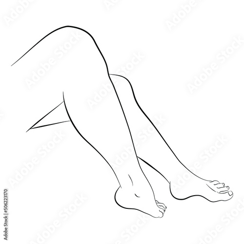 Vector illustration of woman legs