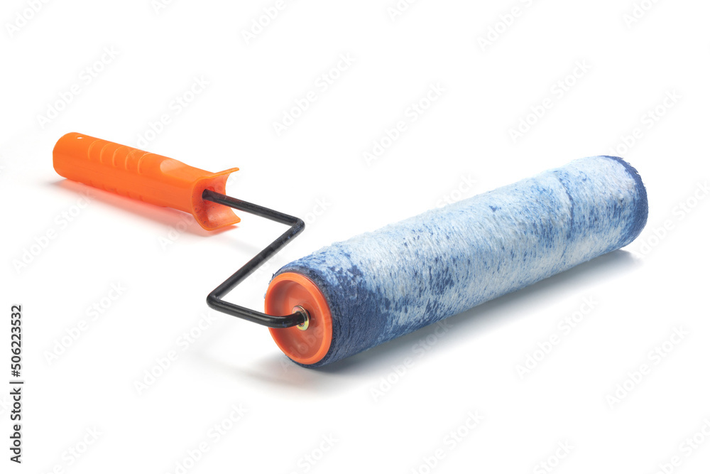 Paint roller on white