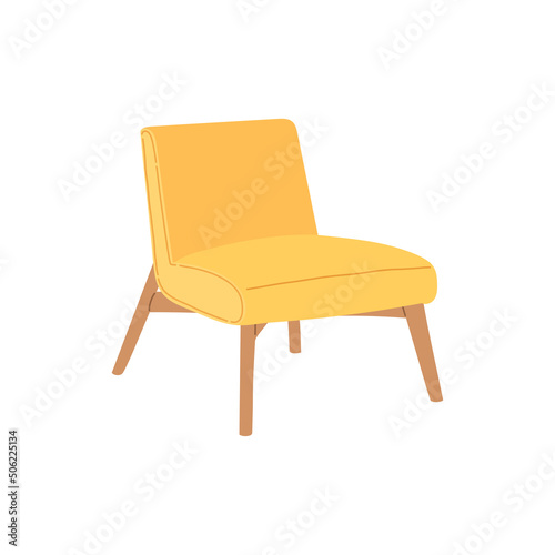 Chair in scandinavian style flat design vector