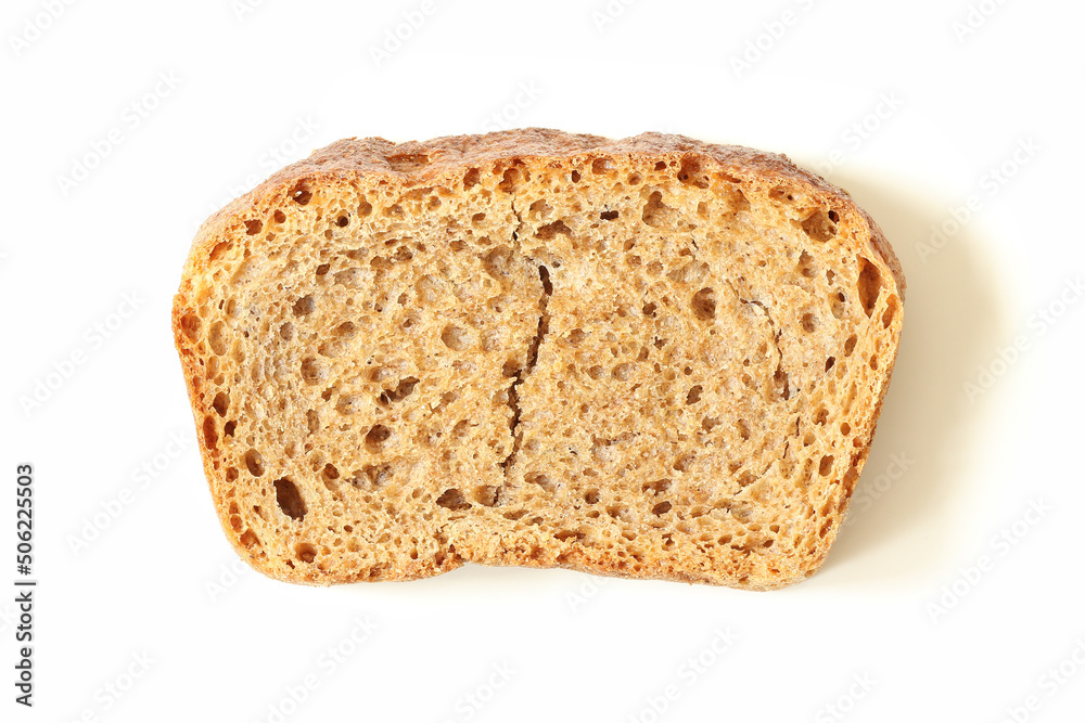 Dry bread on a light background. Bread rye, wheat.