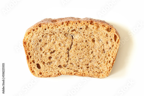 Dry bread on a light background. Bread rye, wheat.