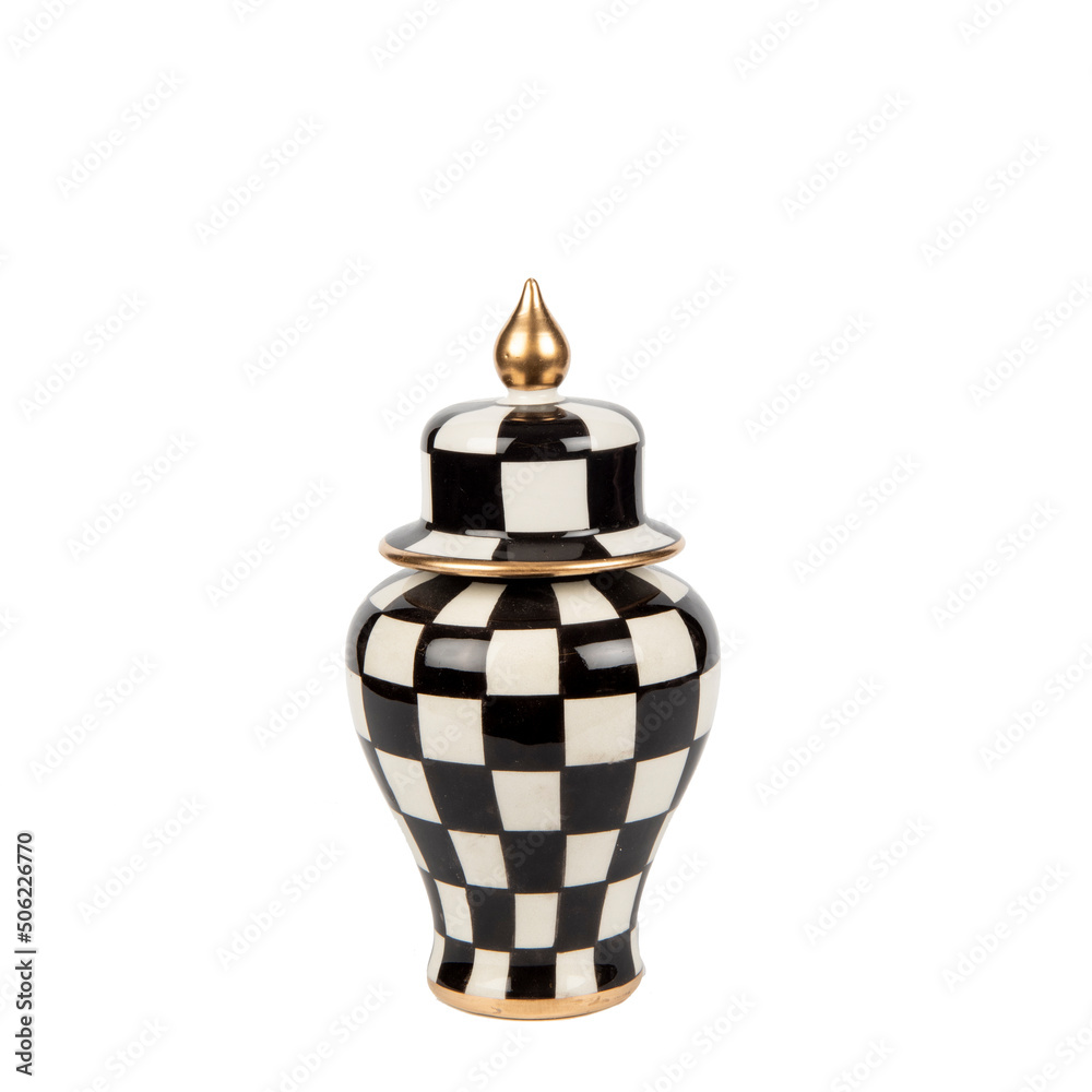 ceramic vase luxury living room decoration object isolated