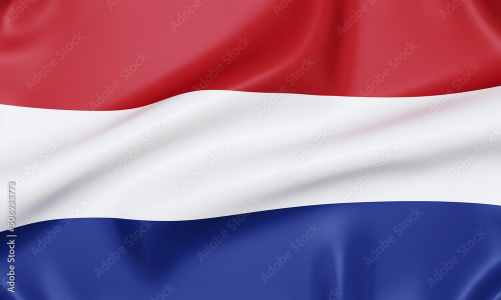 Flag of Netherlands, 3d rendering. Flag of Netherlands, 3d rendering.