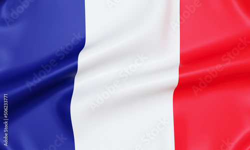 Flag of France, 3d rendering.