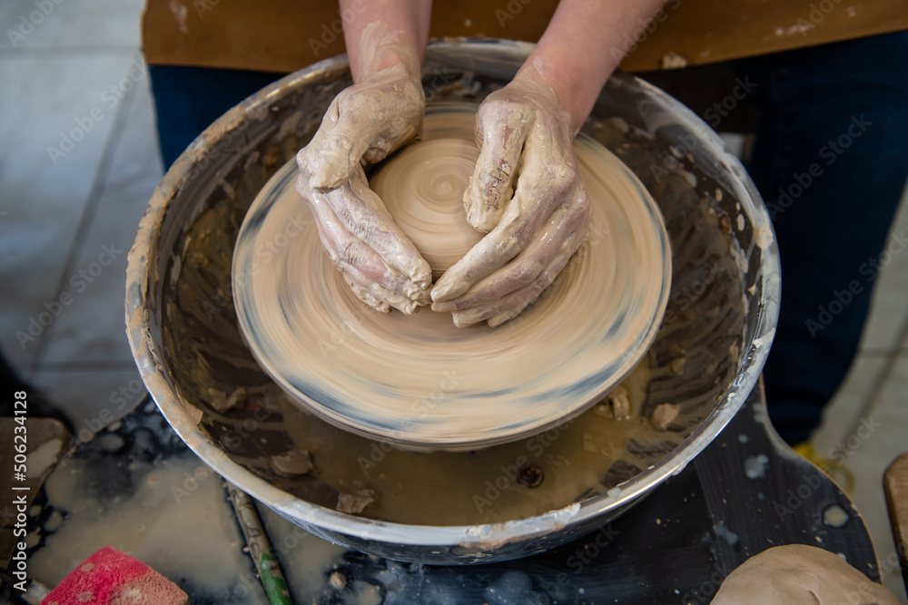 Making handmade ukrainian clay dishes pottery traditions handcraft