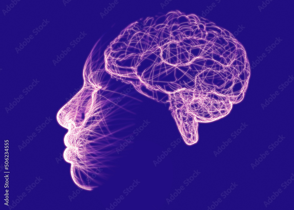 How the brain works. Synapses and neurons. Connections. Take care of your brain, stimuli and ideas. Degenerative diseases, Parkinson's and Alzheimer's. 3d rendering How the brain works. Synapses and neurons. Connections. Take care of your brain, stimuli and ideas. Degenerative diseases, Parkinson's and Alzheimer's. 3d rendering