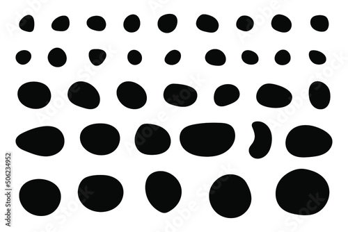 Quadro em tela Set of Imperfect Doodle Circle Shapes