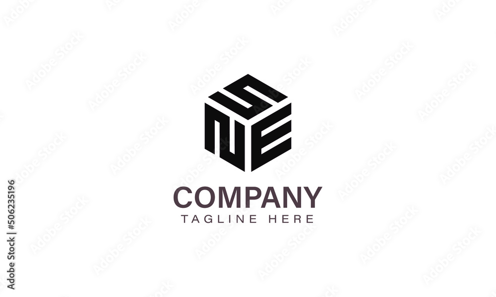 Letter SNE Logo, Three Letter Logo, Alphabet S N E Hexagon Shape Vector Icon Template Letter SNE Logo, Three Letter Logo, Alphabet S N E Hexagon Shape Vector Icon Template