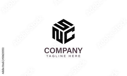 Letter SNC Logo, Three Letter Logo, Alphabet S N C Hexagon Shape Vector Icon Template