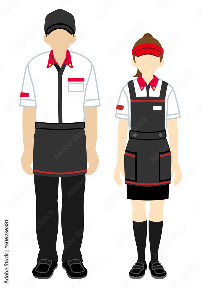 ファストフード店員 - アルバイト制服・作業着 男女 ファストフード店員 - アルバイト制服・作業着 男女