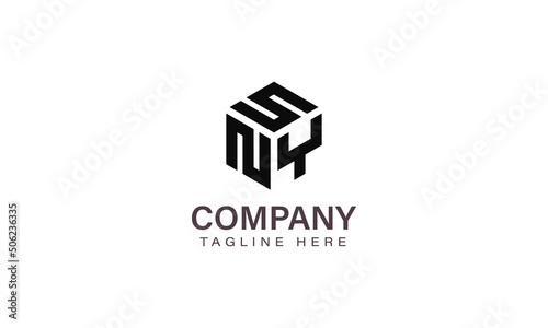 Letter SNY Logo, Three Letter Logo, Alphabet S N Y Hexagon Shape Vector Icon Template