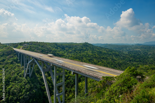 Panoramic view of bridge over Yumuri valley between Havana and Matanzas, cuba