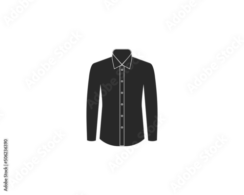 Button-down shirt icon. Vector illustration. Flat.
