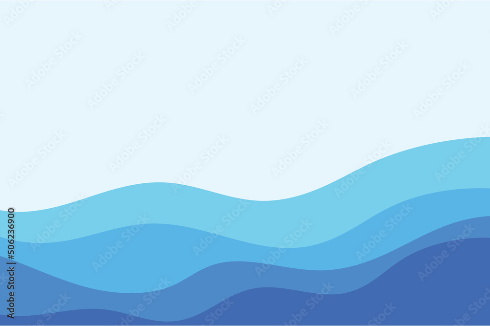 Blue wave Baground Wallpaper pattern vector Stock Vector | Adobe Stock