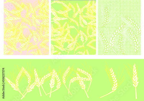 Pattern design made and designed with illustrated cereal