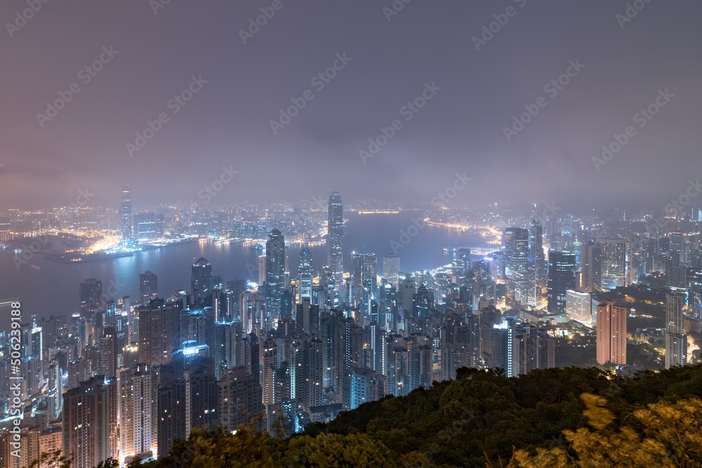 Obraz premium Hong Kong skyscrapers skyline cityscape