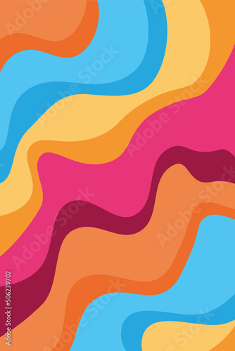Sommer Farbpalette - Abstrakte Formen und sommerliche Farben, Vektor
