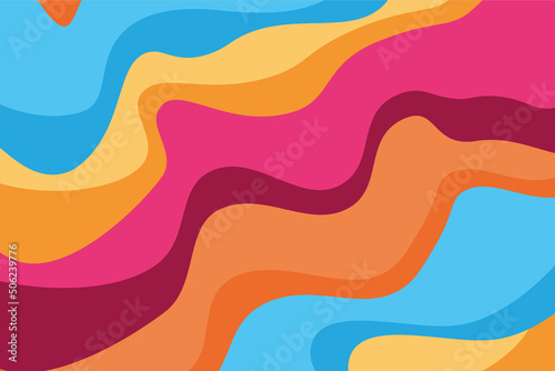 Sommer Farbpalette - Abstrakte Formen, fröhliche Farben