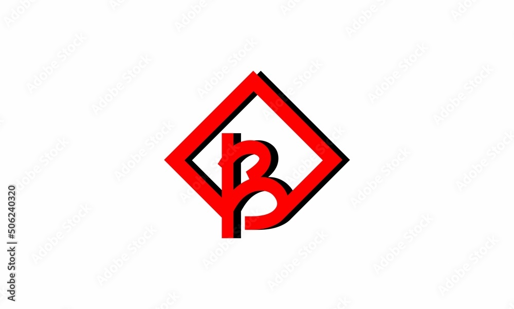 letter B minimalism square monograms concept design logo letter B minimalism square monograms concept design logo