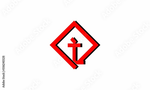 letter I minimalism square monograms concept design logo
