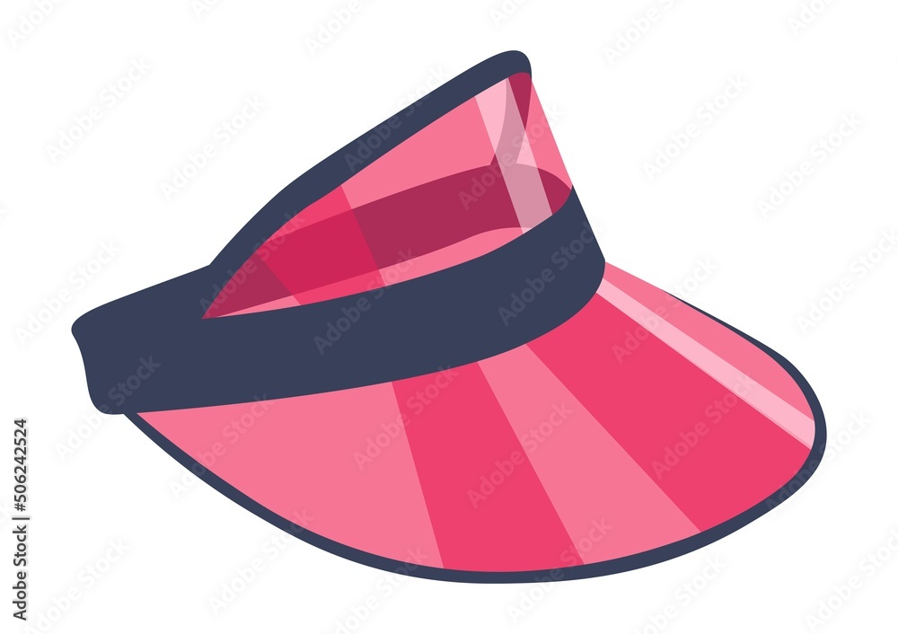 Pink cap with visor, modern hat headwear vector Pink cap with visor, modern hat headwear vector