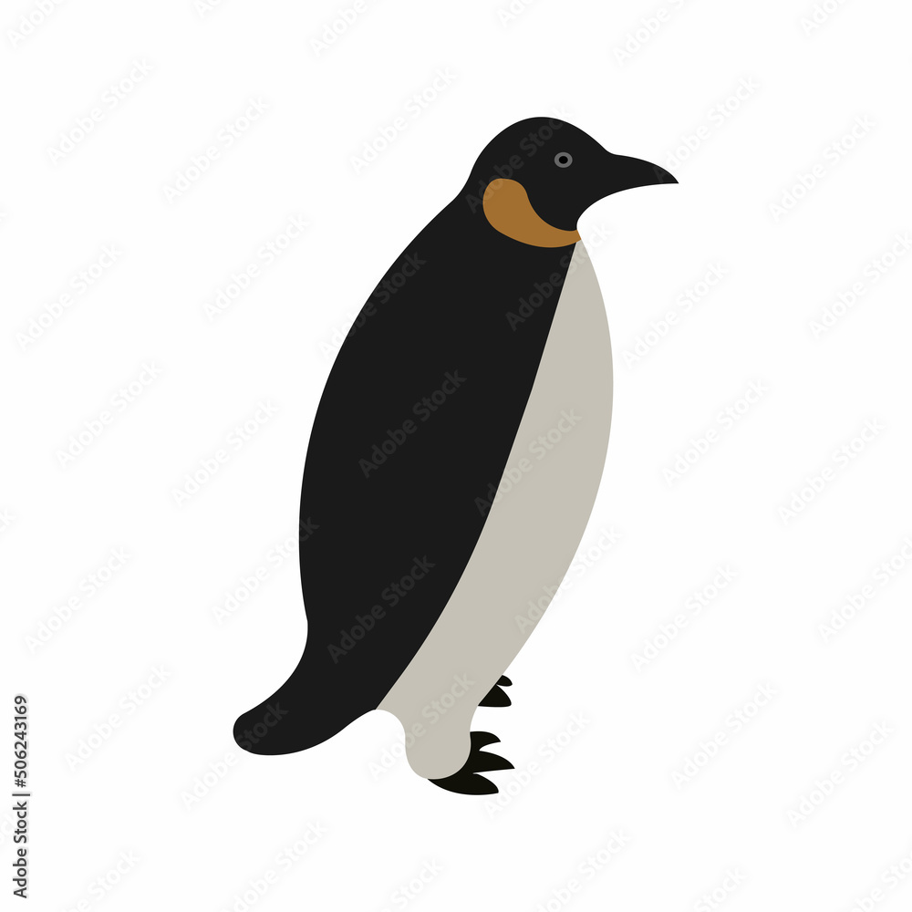 Fototapeta premium Cute penguin animal vector icon.