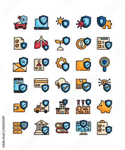 protection concept filled outline web icon