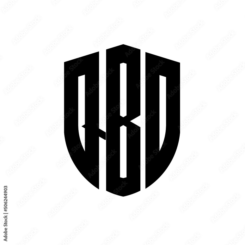 Vecteur Stock QBD letter logo design. QBD modern letter logo with black ...