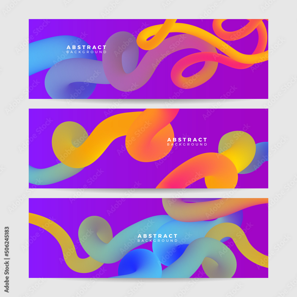 Obraz premium Abstract colorful polygon banner design template. Colorful tech web banner with geometric shapes backdrop and gradient colors. Vector graphic design banner pattern presentation background.
