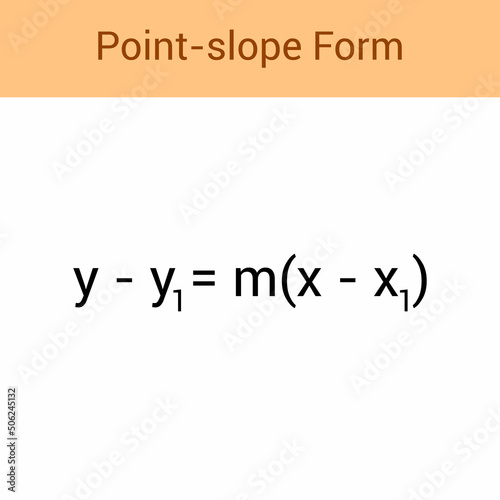 equation of a straight line formulas in mathematics. Point-slope form