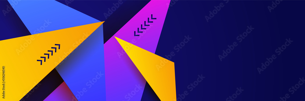 Abstract colorful polygon banner design template Abstract colorful polygon banner design template