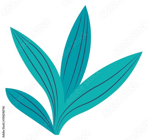 Leaves and flowers, foliage of shrubs or bushes