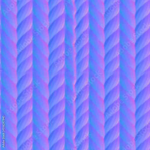 Seamless texture, normal map fabric, threads, knitted material. 3D illustration, 3D render