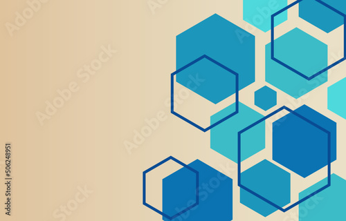 abstract modern geometric hexagons background