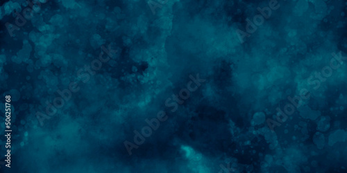 Fotografia dark blue smoke background, navy blue watercolor and paper texture