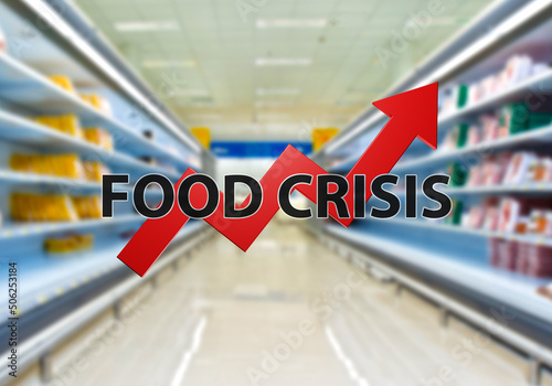 Arrow food crisis. Supermar...