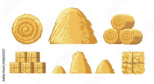 Cartoon hay bales