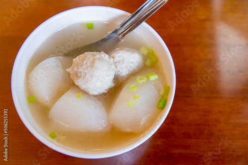 Fish ball soup is traditional Taiwanese cuisine