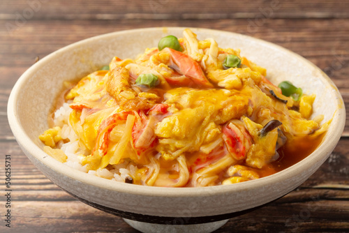 Принти на полотні かに玉丼